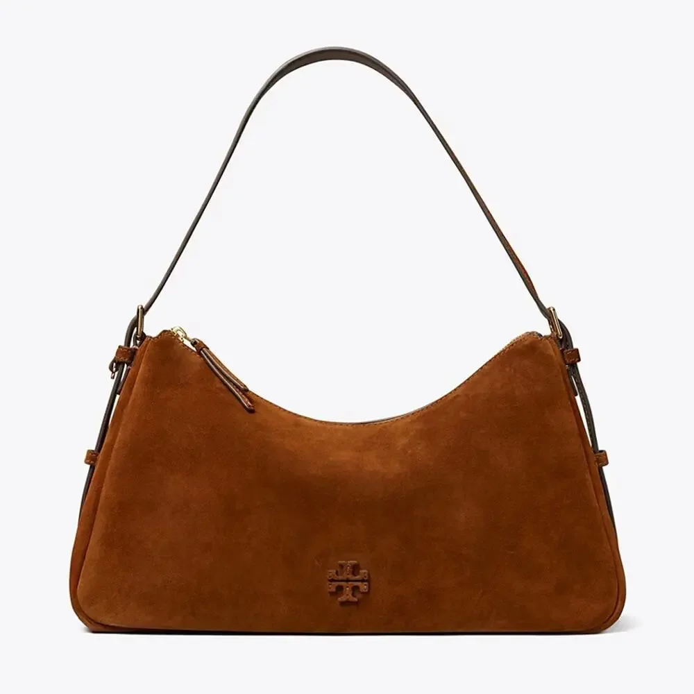 New‼️Tory Burch Thea Suede Zip Top Shoulder Bag 188917 Park Bench